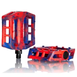 Demolition Trooper PC Pedals -Bicycle Equipment Store DemolitionTrooperPedalsredblue