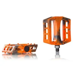 Demolition Trooper PC Pedals -Bicycle Equipment Store Demolition Trooper PC Pedals orange black