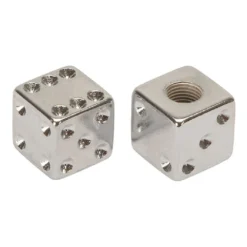 Trik Topz Dice Valve Caps -Bicycle Equipment Store DiceValveCapschrome