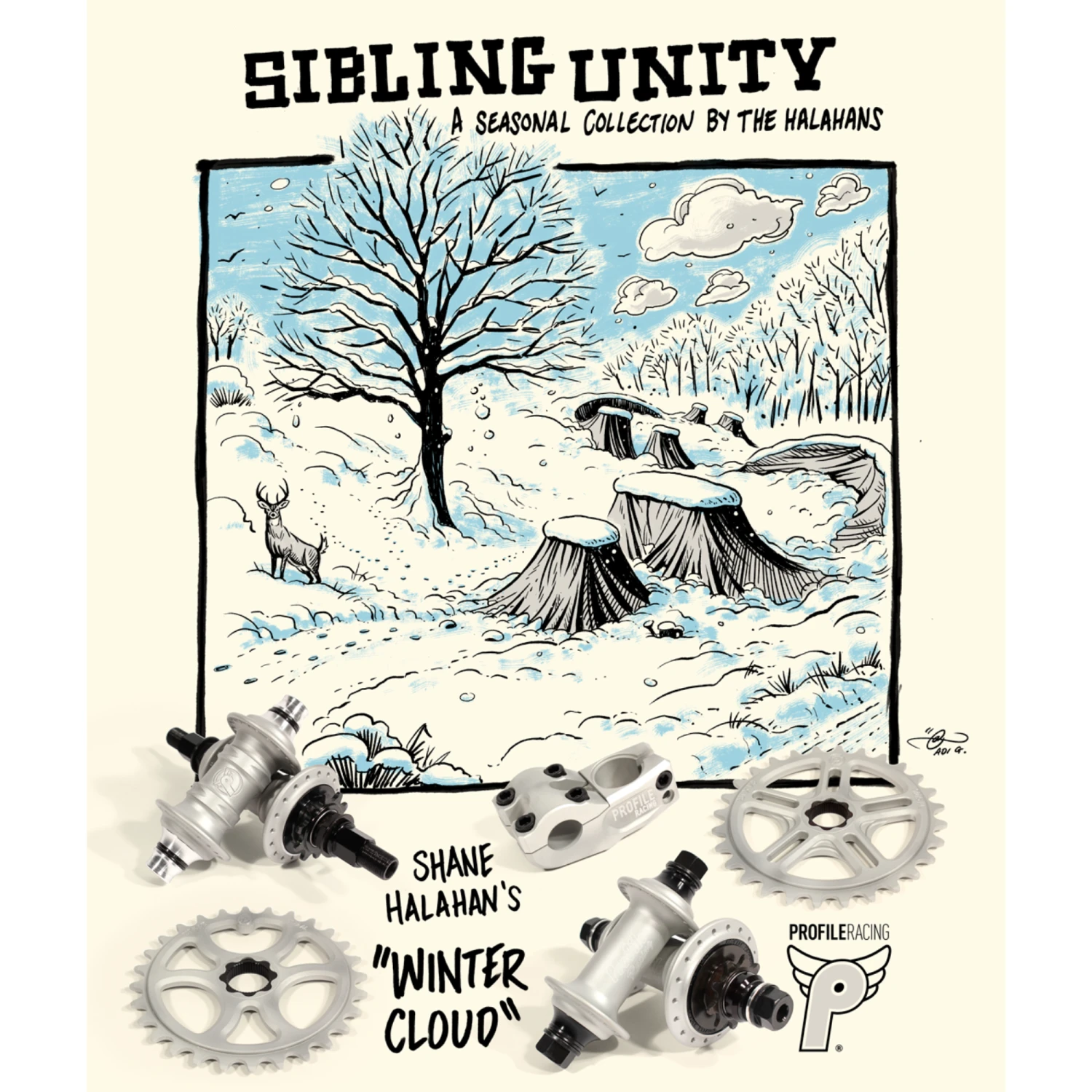 Profile "Winter Cloud" Mini Hubset - Limited Edition 2 Profile "Winter Cloud" Mini Hubset - Limited Edition - Image 2