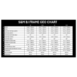 S&M Big Jumper 26" Frame PRE-ORDER -Bicycle Equipment Store S MBigJumperFrameGeoChart