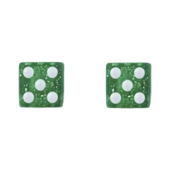 Trik Topz Glitter Dice Valve Caps -Bicycle Equipment Store TrikTopzDiceGliiterGreen