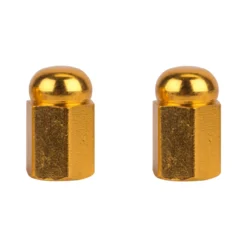Trik Topz Hex Dome Valve Caps -Bicycle Equipment Store TrikTopzHexDomegold