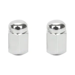 Trik Topz Hex Dome Valve Caps -Bicycle Equipment Store TrikTopzHexDomesilver