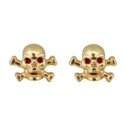 Trik Topz Skull And Bones Valve Caps -Bicycle Equipment Store TrikTopzSkullBonegold
